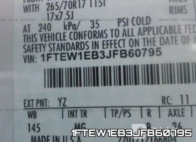 1FTEW1EB3JFB60795 фото 10