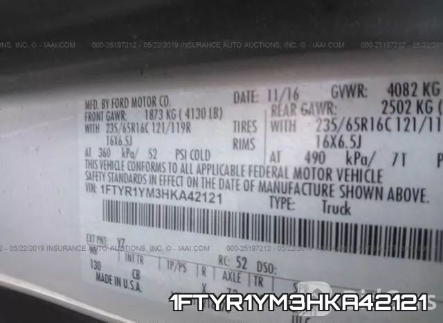 1FTYR1YM3HKA42121 фото 10