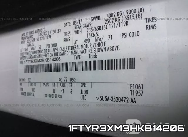 1FTYR3XM3HKB14206 фото 10