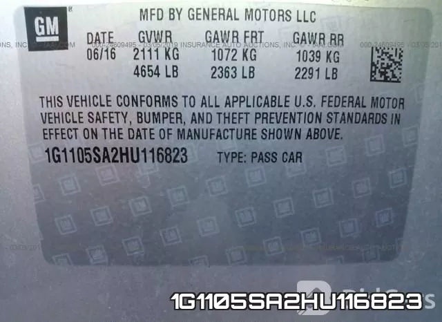 1G1105SA2HU116823 фото 10