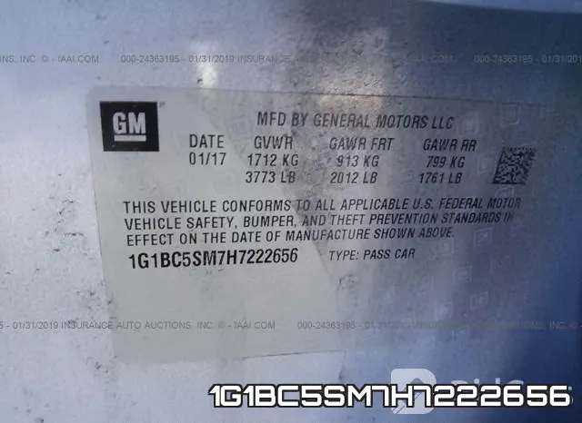1G1BC5SM7H7222656 фото 10