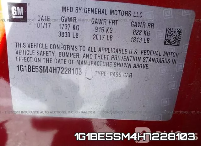 1G1BE5SM4H7228103 фото 10