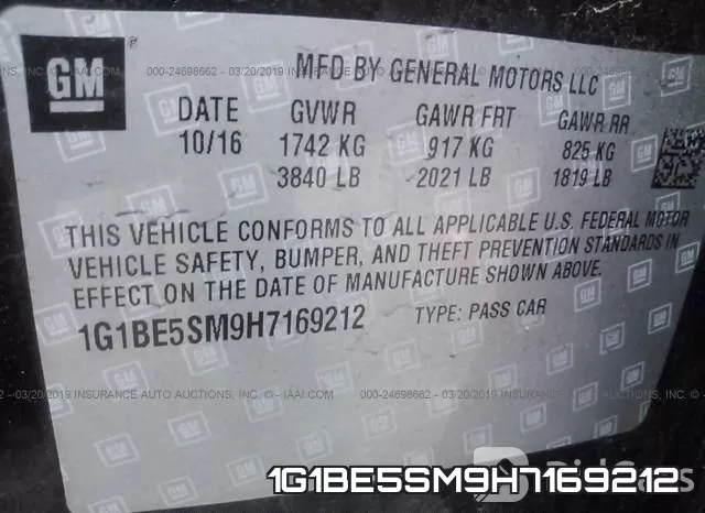 1G1BE5SM9H7169212 фото 10
