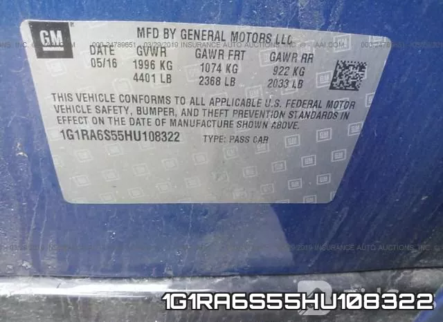 1G1RA6S55HU108322 фото 10