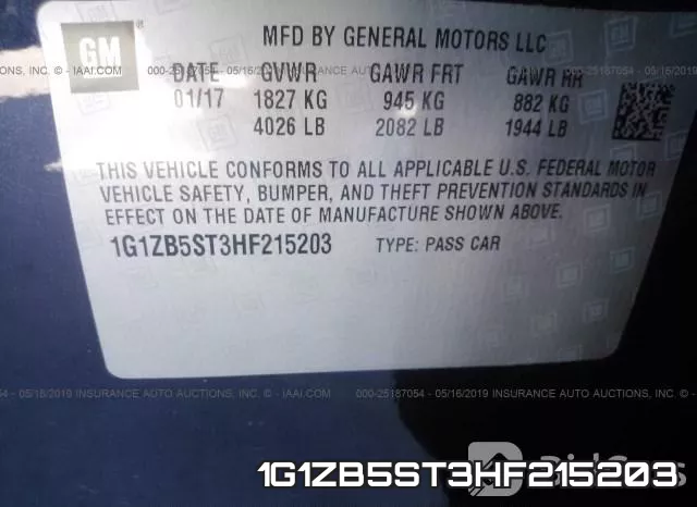 1G1ZB5ST3HF215203 фото 10