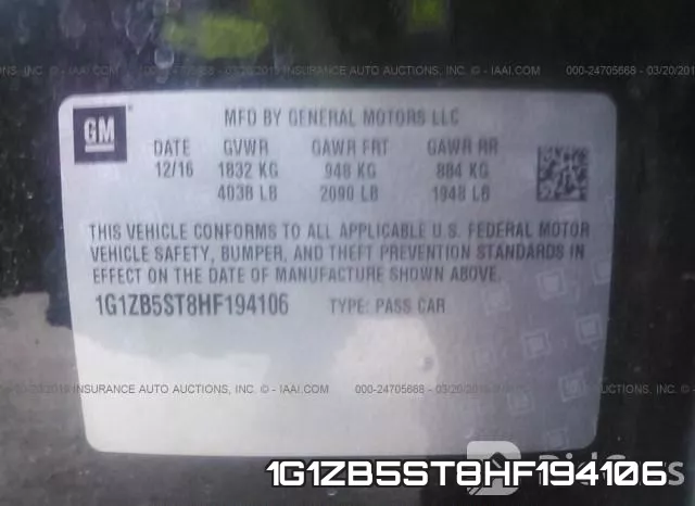1G1ZB5ST8HF194106 фото 10