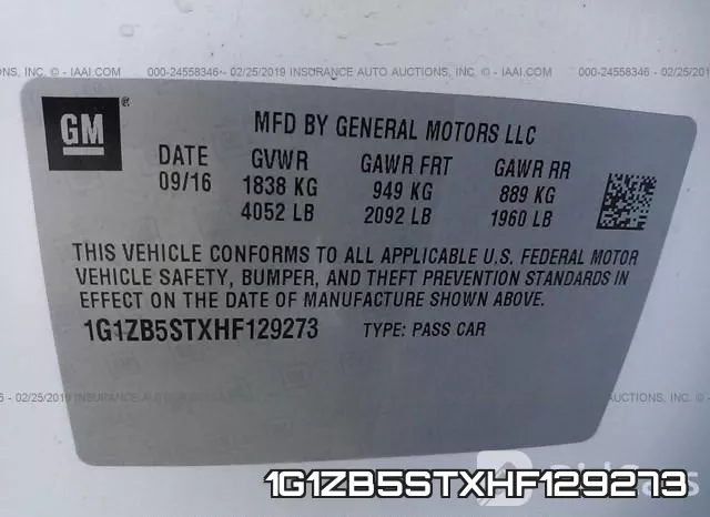 1G1ZB5STXHF129273 фото 10