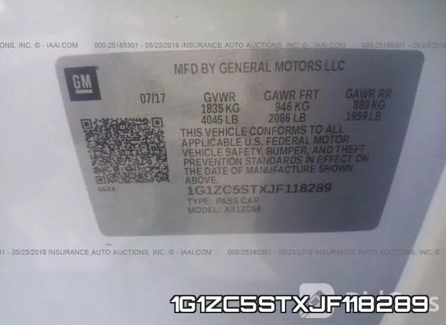 1G1ZC5STXJF118289 фото 10