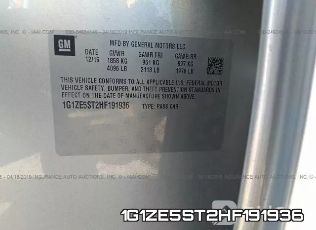 1G1ZE5ST2HF191936 фото 10