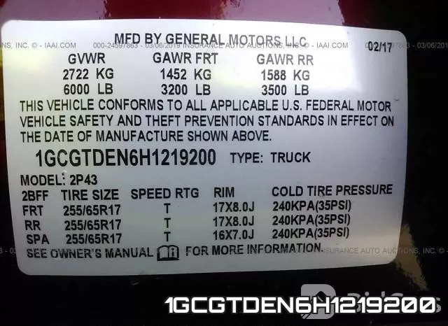 1GCGTDEN6H1219200 фото 9