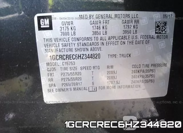 1GCRCREC6HZ344820 фото 10