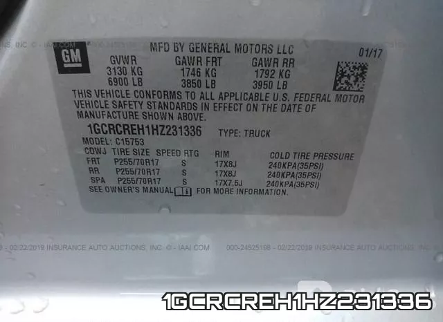 1GCRCREH1HZ231336 фото 10