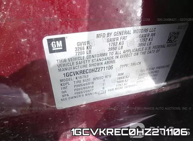 1GCVKREC0HZ271106 фото 10