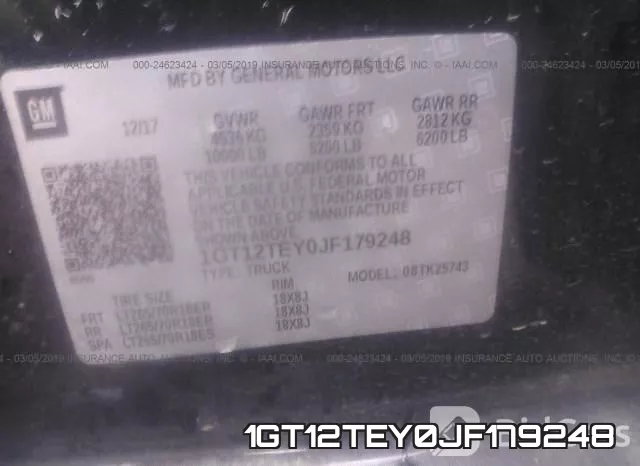 1GT12TEY0JF179248 фото 10