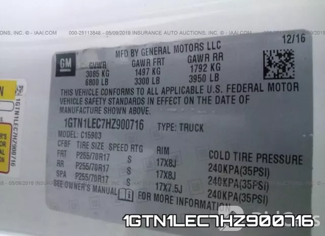 1GTN1LEC7HZ900716 фото 10