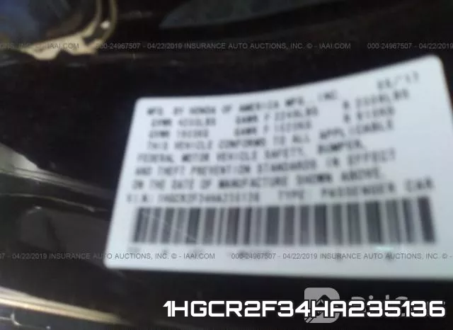 1HGCR2F34HA235136 фото 10