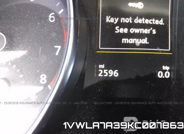 1VWLA7A39KC007863 фото 8
