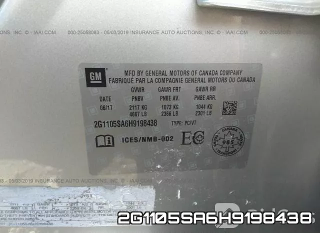 2G1105SA6H9198438 фото 10