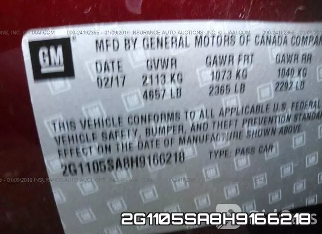 2G1105SA8H9166218 фото 10