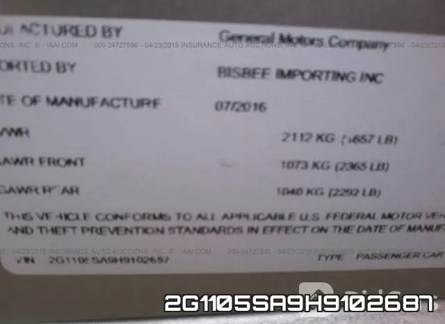 2G1105SA9H9102687 фото 10