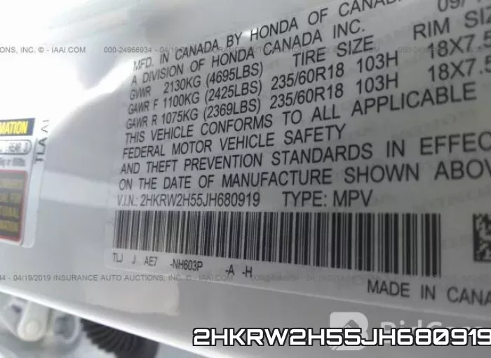 2HKRW2H55JH680919 фото 20