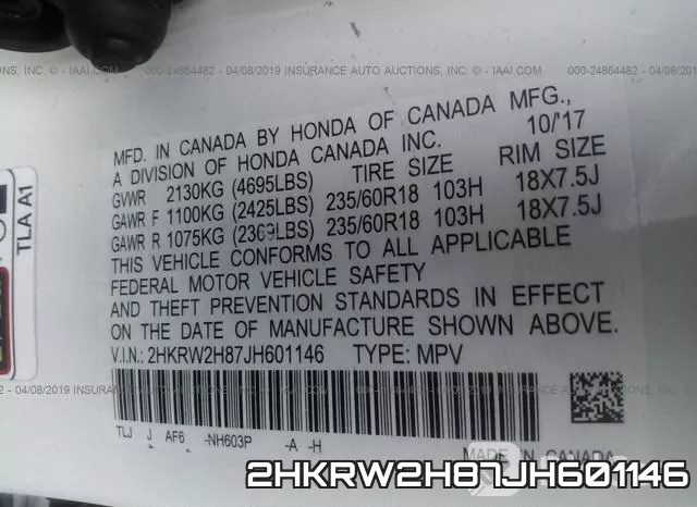 2HKRW2H87JH601146 фото 10