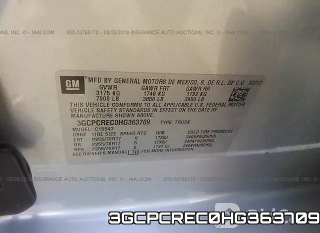 3GCPCREC0HG363709 фото 10
