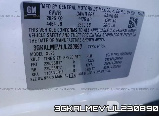 3GKALMEV1JL230890 фото 10