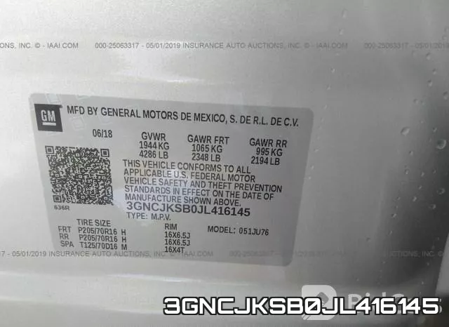 3GNCJKSB0JL416145 фото 10