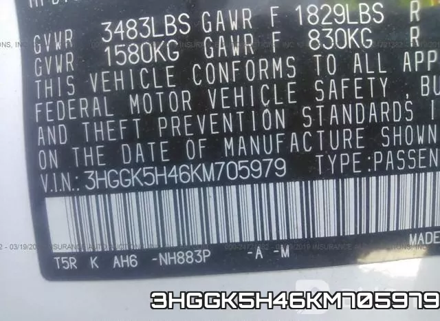 3HGGK5H46KM705979 фото 10