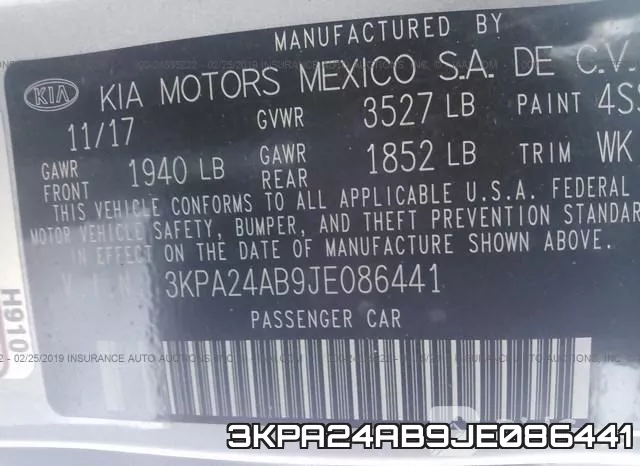 3KPA24AB9JE086441 фото 10