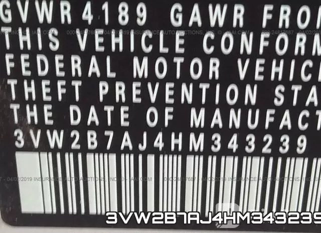 3VW2B7AJ4HM343239 фото 10
