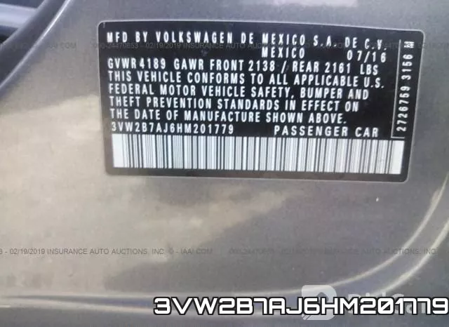 3VW2B7AJ6HM201779 фото 10