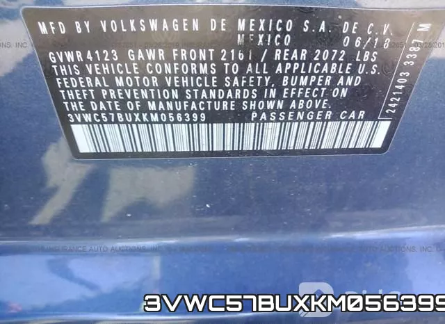 3VWC57BUXKM056399 фото 10