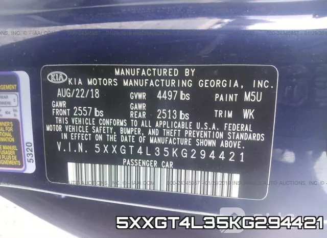 5XXGT4L35KG294421 фото 10