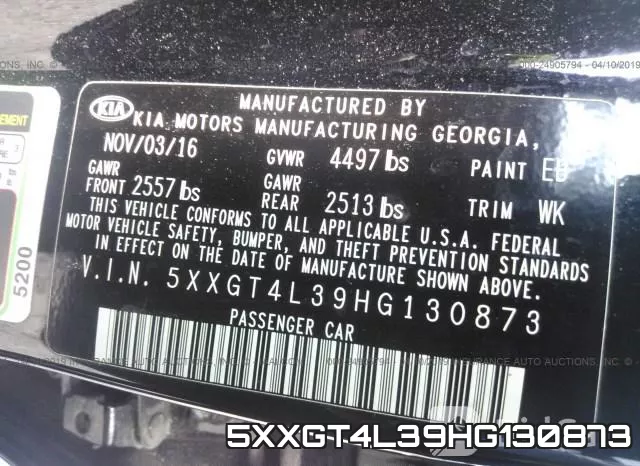 5XXGT4L39HG130873 фото 10