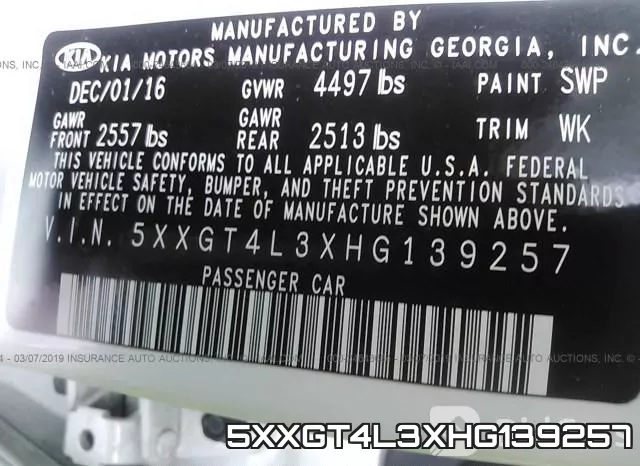 5XXGT4L3XHG139257 фото 10