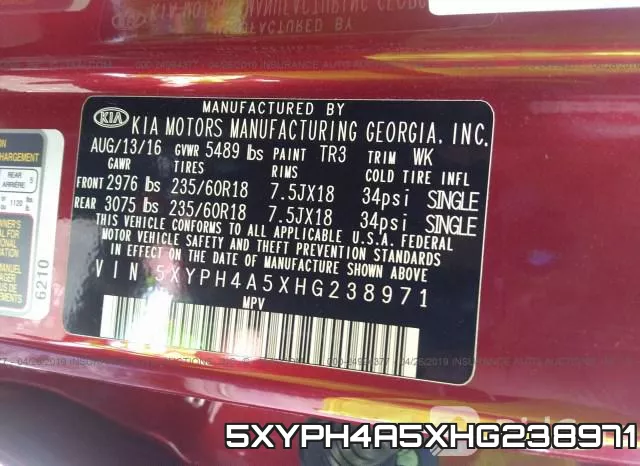 5XYPH4A5XHG238971 фото 10