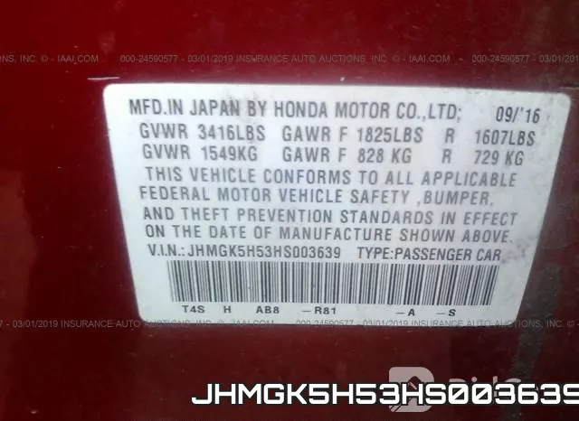 JHMGK5H53HS003639 фото 10
