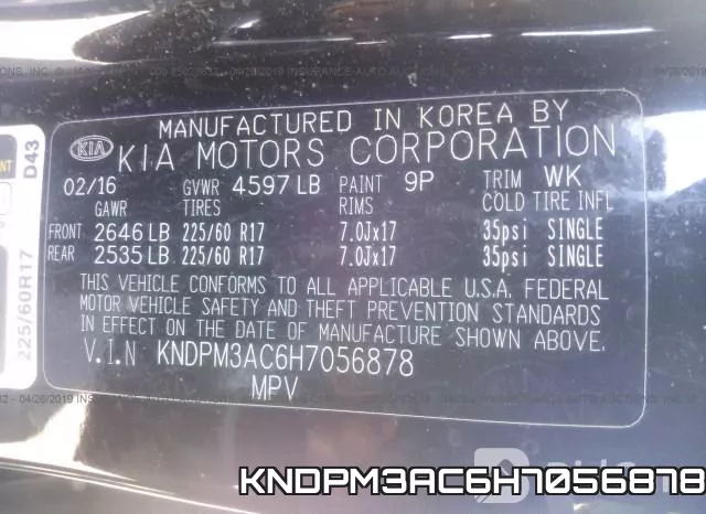 KNDPM3AC6H7056878 фото 10