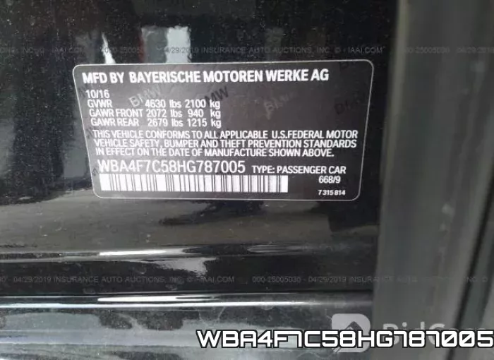 WBA4F7C58HG787005 фото 20