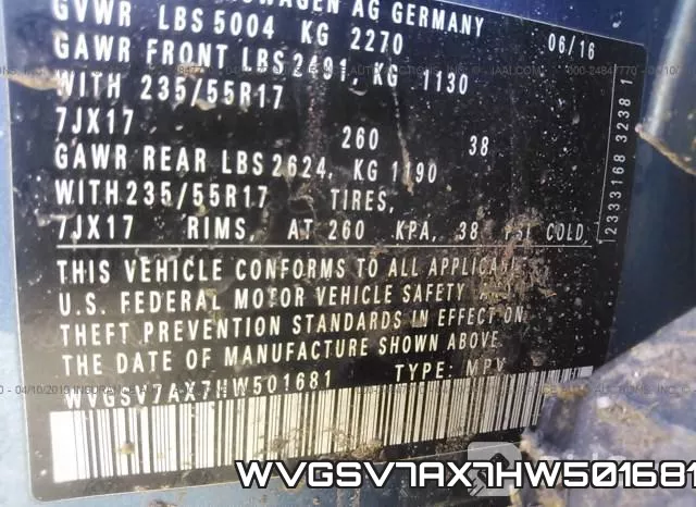 WVGSV7AX7HW501681 фото 10