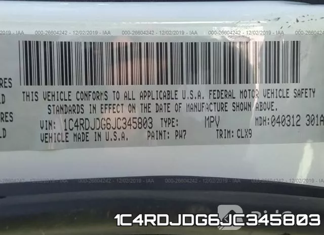 1C4RDJDG6JC345803 фото 10
