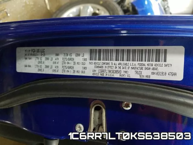 1C6RR7LT0KS638503 фото 2