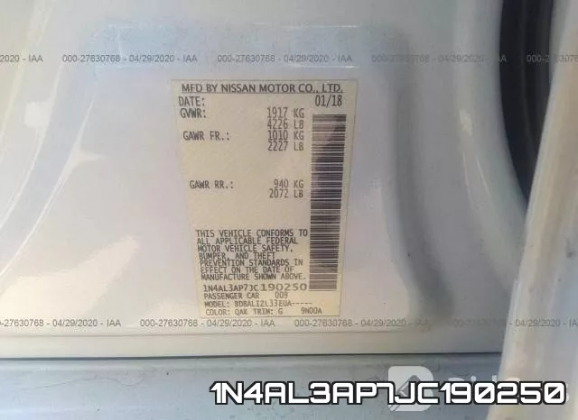 1N4AL3AP7JC190250 фото 10