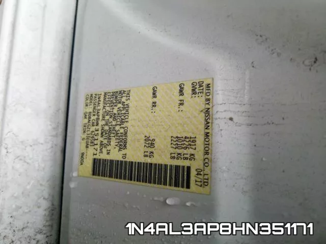 1N4AL3AP8HN351171 фото 2
