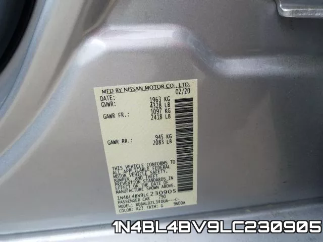1N4BL4BV9LC230905 фото 2