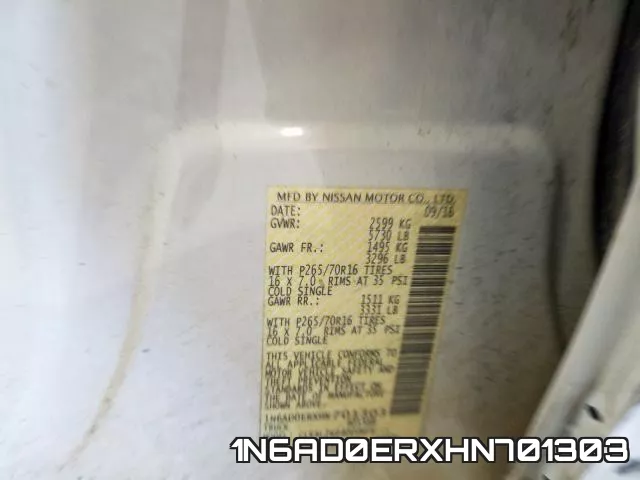 1N6AD0ERXHN701303 фото 2