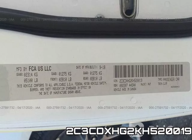 2C3CDXHG2KH520019 фото 10