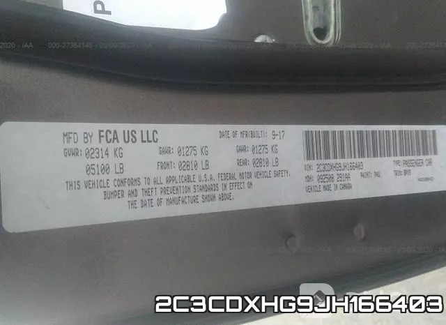 2C3CDXHG9JH166403 фото 10